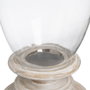 BigBuy Home Bougeoir Blanc Bois Verre 28 x 28 x 43 cm