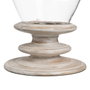 BigBuy Home Bougeoir Blanc Bois Verre 28 x 28 x 43 cm