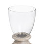 BigBuy Home Bougeoir Blanc Bois Verre 28 x 28 x 43 cm