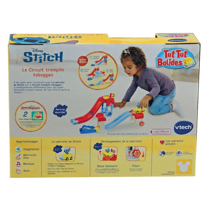 Vtech Tut Tut Bolides Stitch - Circuit tremplin toboggan - Multicolore Vtech Tut Tut Bolides Stitch - Circuit tremplin toboggan - Multicolore
