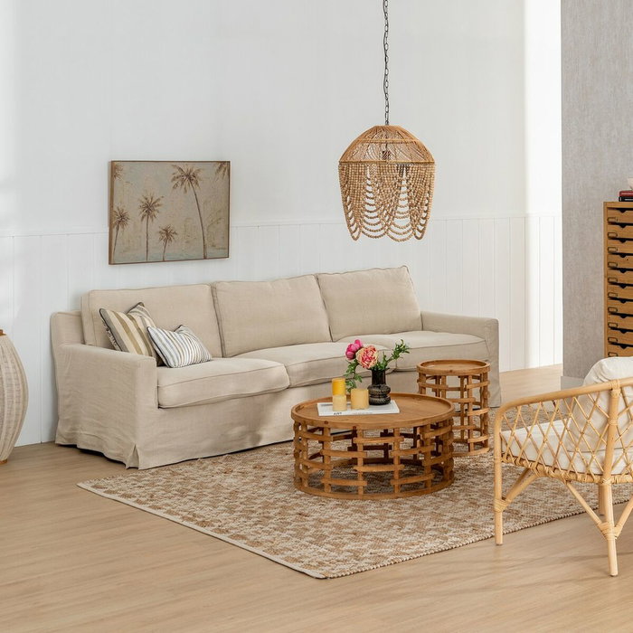 BigBuy Home Canapé Crème 4 places BigBuy Home Canapé Crème 4 places
