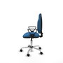 PIQUERAS Y CRESPO Chaise de bureau Algarra, similicuir bleu clair, piètement chromé