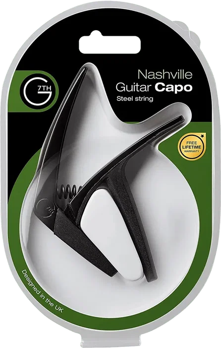 G7TH Capodastre pour Guitare Acoustique 6 Cordes - Noir