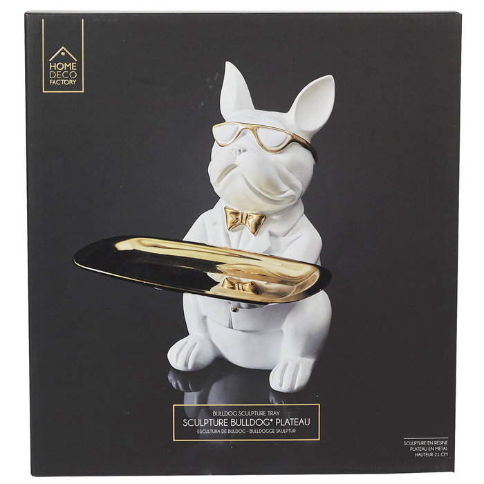 Home Deco Factory Vaciabolsillos Bulldog Blanco