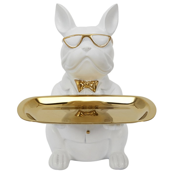 Home Deco Factory Vaciabolsillos Bulldog Blanco
