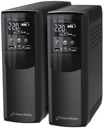 PowerWalker VI CSW - Onduleur Line-Interactive 1500VA / 900W, Sortie Sinusoïdale Pure, AVR, USB, Ports de Charge, 45dB