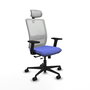 Piqueras Y Crespo Chaise de bureau Haches, Bleu clair et Blanc, mécanisme Sincro/Traslack