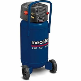 Mecafer Compresseur vertical 50 L Bleu sans huile