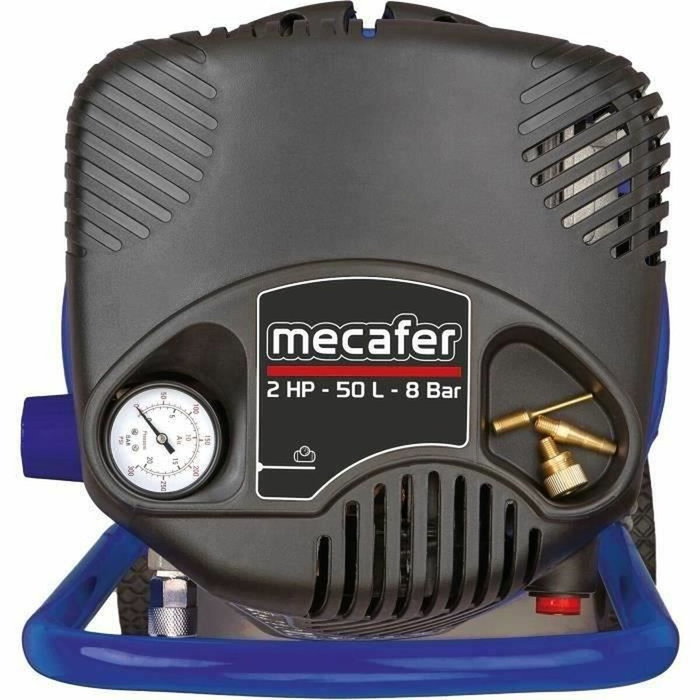 Mecafer Compresseur vertical 50 L Bleu sans huile