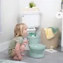 Ingenuity Pot d'apprentissage My Size Potty Pro, chasse d'eau musicale, rangement lingettes, réducteur inclus, vert - Pour enfants dès 18 mois