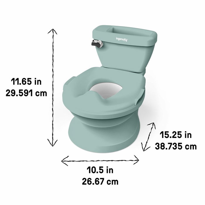 Ingenuity My Size Potty Pro Vert avec Réducteur de Toilette et Chasse d'eau Musicale Ingenuity My Size Potty Pro Vert avec Réducteur de Toilette et Chasse d'eau Musicale