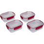 Joseph Joseph Nest Lock Ensemble de 4 Boîtes de Conservation 1,1L Rouge