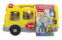 Mattel Little People Grand Autobus Scolaire Jaune avec 4 Figurines, Sons, Lumières et Phrases Éducatives - Jouet pour Enfants à Partir de 12 Mois