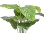 Ibergarden Maceta Planta Hojas Punta Ancha 90 cm Plastique Vert/Negro 9 Feuilles (Set de 4)