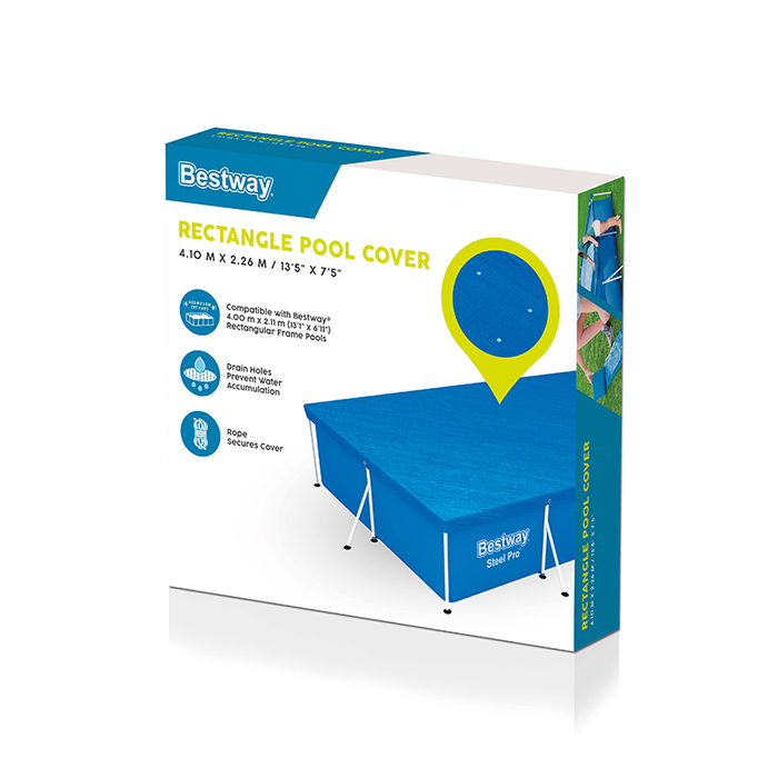 Bestway 58107 Bâche de protection pour piscine 410x226 cm Jardin