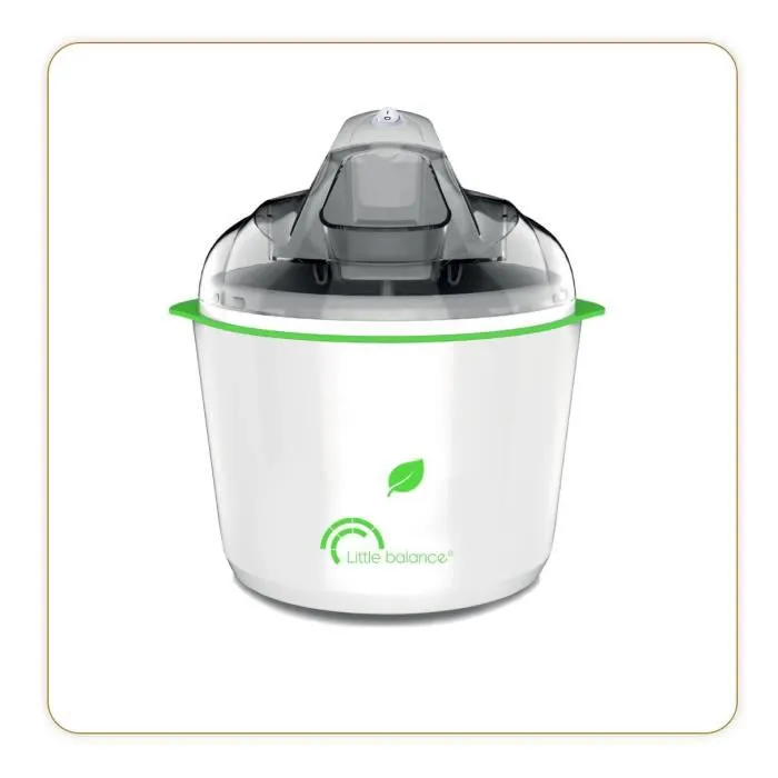 Little Balance Sorbetière LITTLE BALANCE 8234 - 1,5 L - Prépare sorbets et glaces en 30 min - 12 W - Cuve inox amovible avec livre de recettes Little Balance Sorbetière LITTLE BALANCE 8234 - 1,5 L - Prépare sorbets et glaces en 30 min - 12 W - Cuve inox amovible avec livre de recettes