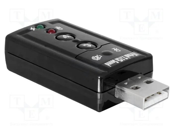 DELOCK Carte son externe USB 2.0, noir
