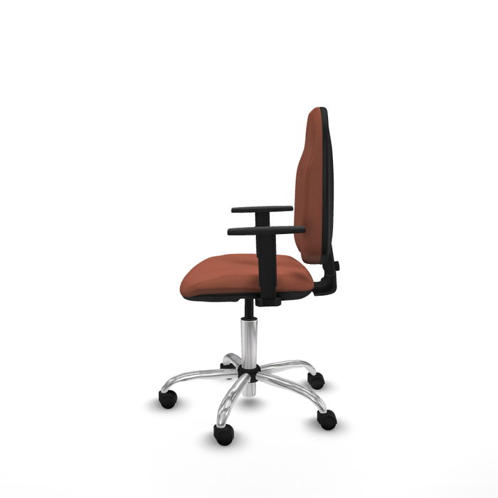 PIQUERAS Y CRESPO Chaise de bureau Algarra marron avec base chromée