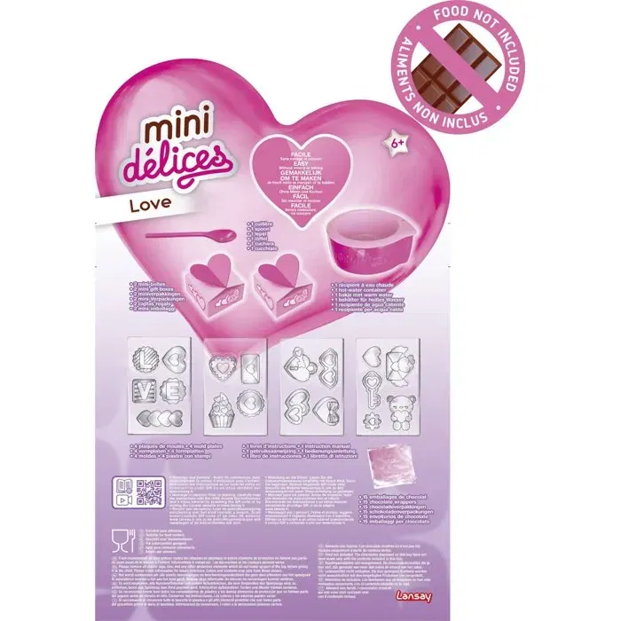 Lansay Mini délices Love - Kit de création de chocolats en forme de cœurs - À partir de 6 ans Lansay Mini délices Love - Kit de création de chocolats en forme de cœurs - À partir de 6 ans