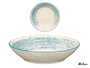 Vessia Assiette Creuse Patinée Bleue 20,5 cm (Set de 36)