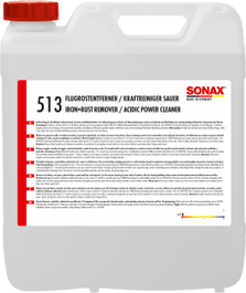 Sonax SX05136050 Nettoyant Acide Puissant Résidus Oxyde Surfaces Peintes