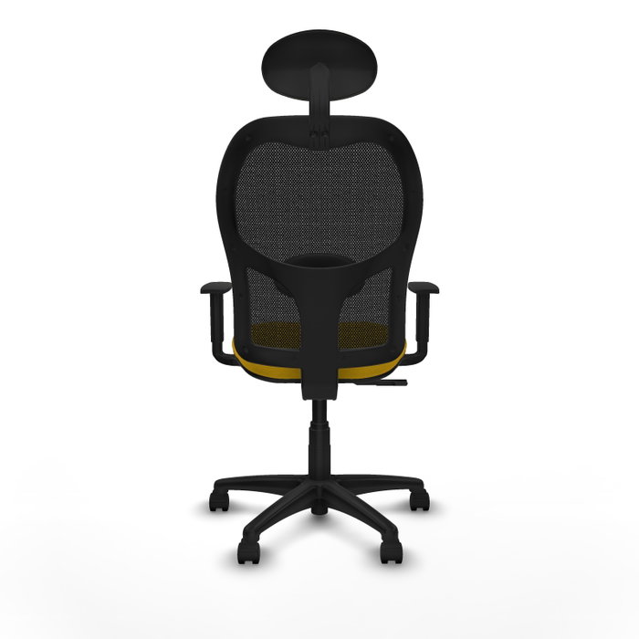 Piqueras y Crespo 1D10RN1 Chaise de Bureau avec Appui-tête Jaune et Noir