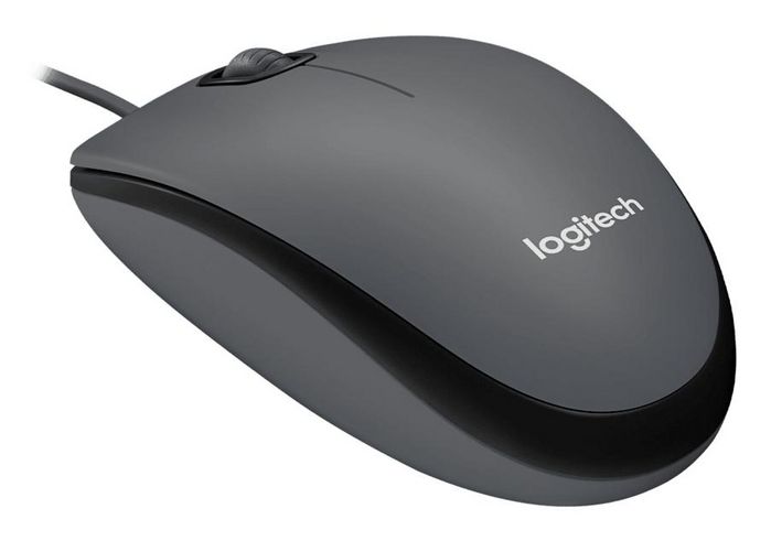 Logitech Souris M90 - Souris PC Filaire USB avec Tracking Optique 1000 DPI, Ambidextre et Confortable - Compatible Windows/Mac - Gris
