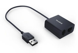 Yealink EHS40 Adaptateur Casque Sans Fil USB 2.0 et RJ-45 pour Téléphones IP T58A/T57W/T54W/T53W/T53/T48S/T46S/T42S/T41S - Compatible Jabra, Plantronics, Sennheiser