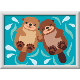 Ravensburger Creart Serie E - Kit Peinture par Numéros Castors Souriants, Loisir Créatif Enfant, Art à Colorier, Résultat Garanti, Recommandé +7 Ans