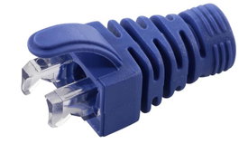 MicroConnect Manchon de décharge de traction pour câbles Cat5e, Cat6, Cat6A jusqu'à 6,5 mm, Bleu, 100 pièces