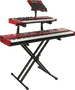 Quiklok Support pour Clavier QL742 Format "X" 2 Niveaux Double Profil Noir Acier Pliable