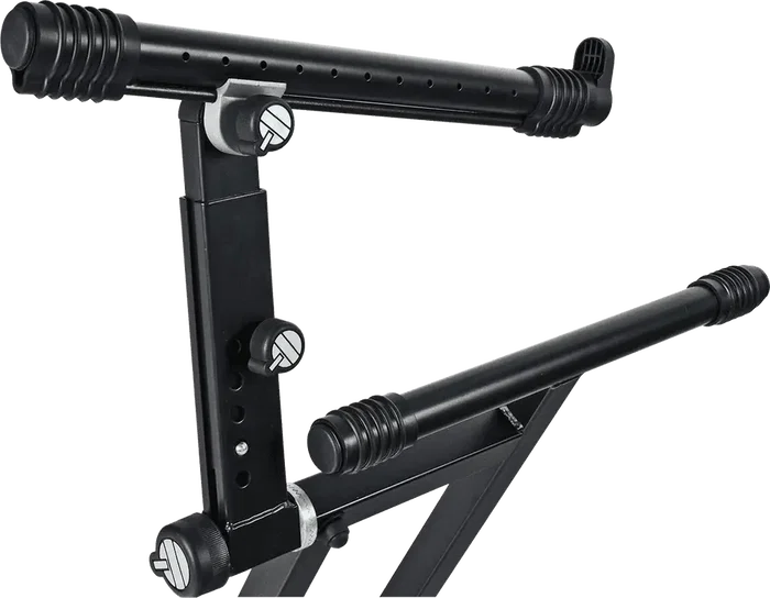 Quiklok Support pour Clavier QL742 Format "X" 2 Niveaux Double Profil Noir Acier Pliable Quiklok Support pour Clavier QL742 Format "X" 2 Niveaux Double Profil Noir Acier Pliable
