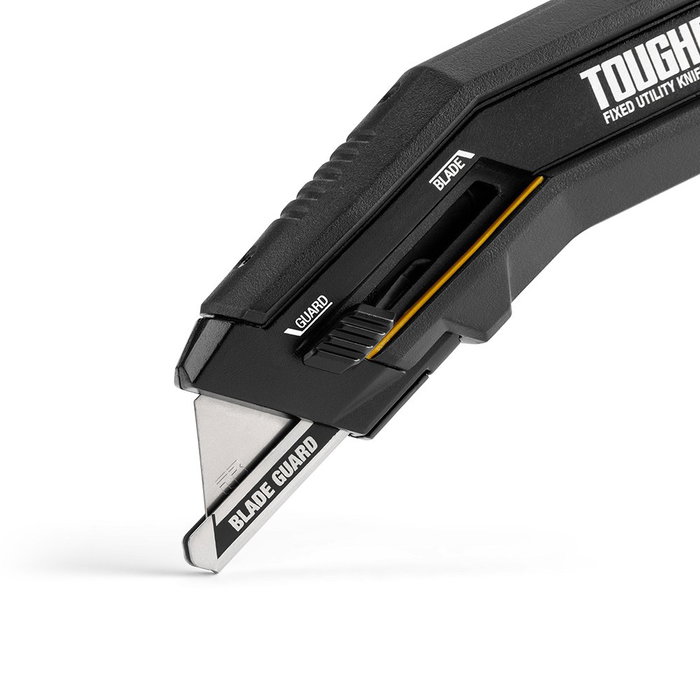 Toughbuilt Cutter à lame fixe avec protecteur coulissant Toughbuilt Cutter à lame fixe avec protecteur coulissant