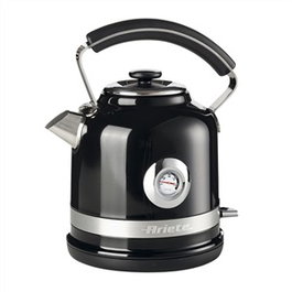 Ariete 2854/02 Bouilloire électrique Modèle Moderna - 1.7 L - Noir - Acier inoxidable - Base 360° - Filtre lavable