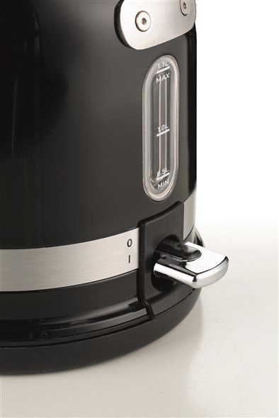 Ariete 2854/02 Bouilloire électrique Modèle Moderna - 1.7 L - Noir - Acier inoxidable - Base 360° - Filtre lavable