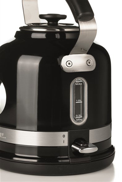 Ariete 2854/02 Bouilloire électrique Modèle Moderna - 1.7 L - Noir - Acier inoxidable - Base 360° - Filtre lavable