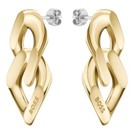 Boss Boucles d'oreilles 1580523 dorées en acier inoxydable