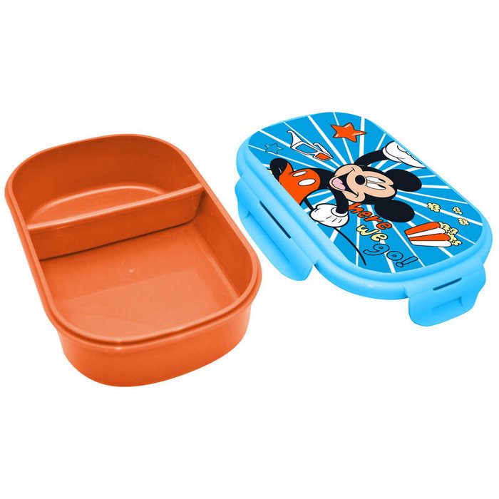 KIDS LICENSING - Grille-pain à sandwich (sandwichera) Mickey Disney - 21x14x6 cm - Sans BPA - Lavable au lave-vaisselle, compatible micro-ondes et congélateur