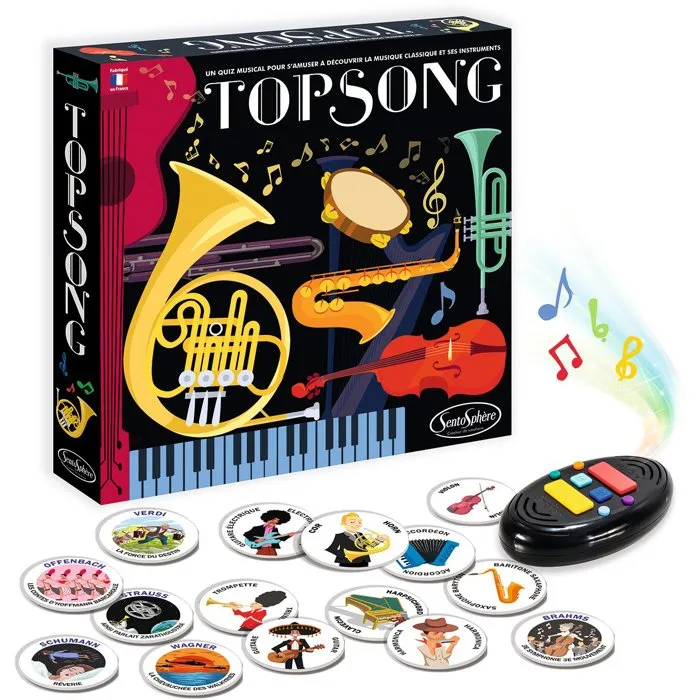 Sentosphere Topsong - Jeu d'éveil sensoriel pour reconnaître les grands airs de musique classique et 46 instruments - À partir de 8 ans