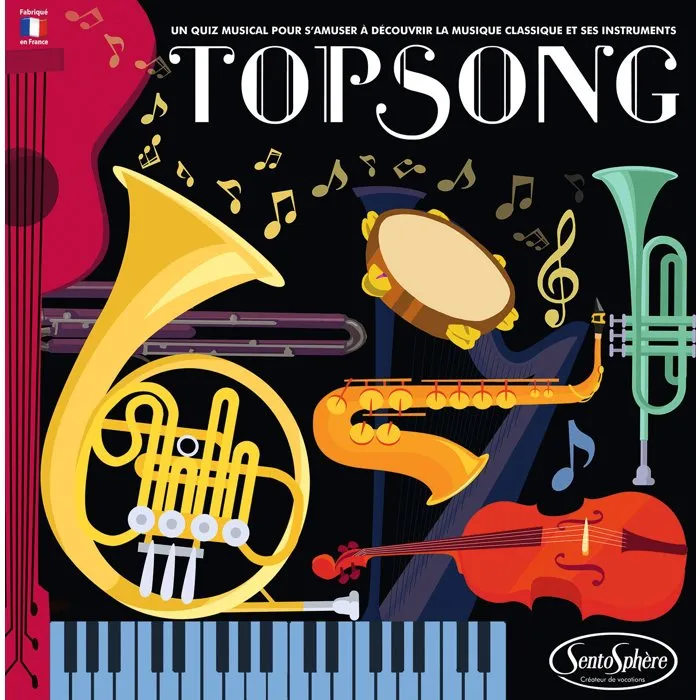 Sentosphere Topsong - Jeu d'éveil sensoriel pour reconnaître les grands airs de musique classique et 46 instruments - À partir de 8 ans