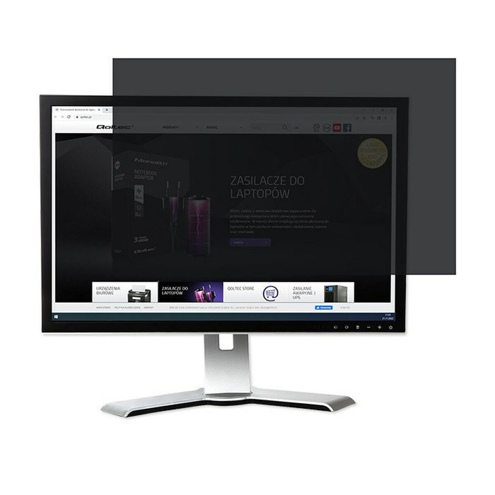Qoltec Filtre de Confidentialité pour Moniteur 51056 22 pouces
