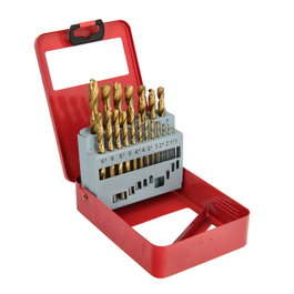 WOLFPACK LINEA PROFESIONAL Coffret de forets HSS titane 1-10 mm, 19 unités