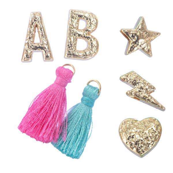 Nice Set Perlas Precious Gold - Kit de perles pour créer ses propres bracelets - Âge recommandé 6 ans - 33x24x3 cm