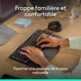 Logitech Wave Keys - Clavier sans fil ergonomique AZERTY Blanc