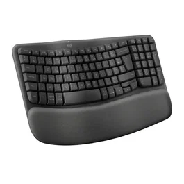 Logitech Wave Keys - Clavier sans fil ergonomique AZERTY Blanc