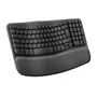 Logitech Wave Keys - Clavier sans fil ergonomique AZERTY Blanc