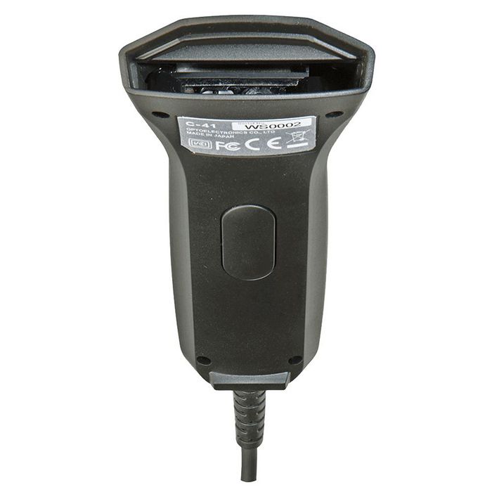 Opticon C-41S - Scanner de codes-barres 1D à main CCD, 300 scans/seconde, design ergonomique léger, interface USB, noir