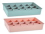 Kipit Organisateur tiroir 15 compartiments plastique rose vert 33x9x49cm assortiment aléatoire (Set de 6)