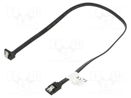 LANBERG Câble SATA noir 0,5 m avec prise angulaire
