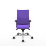 Piqueras Y Crespo Silla Albacete confidente, mécanisme Sincro, tissu Lila, base aluminium